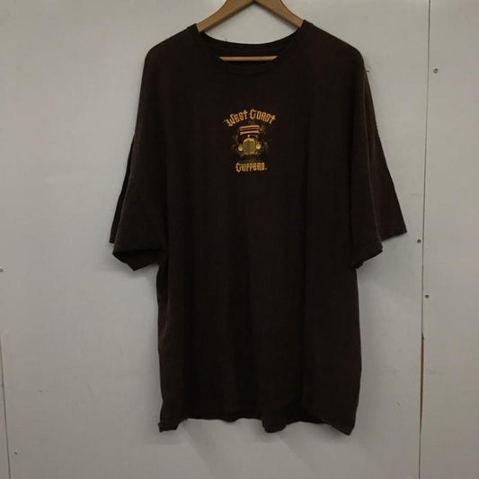 古着 USED Tシャツ 半袖 半袖カットソー プリントTシャツ クルーネックカットソー プリント 茶 / ブラウン / brown メンズ USED 古着 中古 10155359