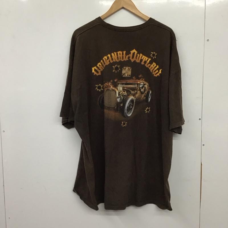 古着 USED Tシャツ 半袖 半袖カットソー プリントTシャツ クルーネックカットソー プリント 茶 / ブラウン / brown メンズ USED 古着 中古 10155359