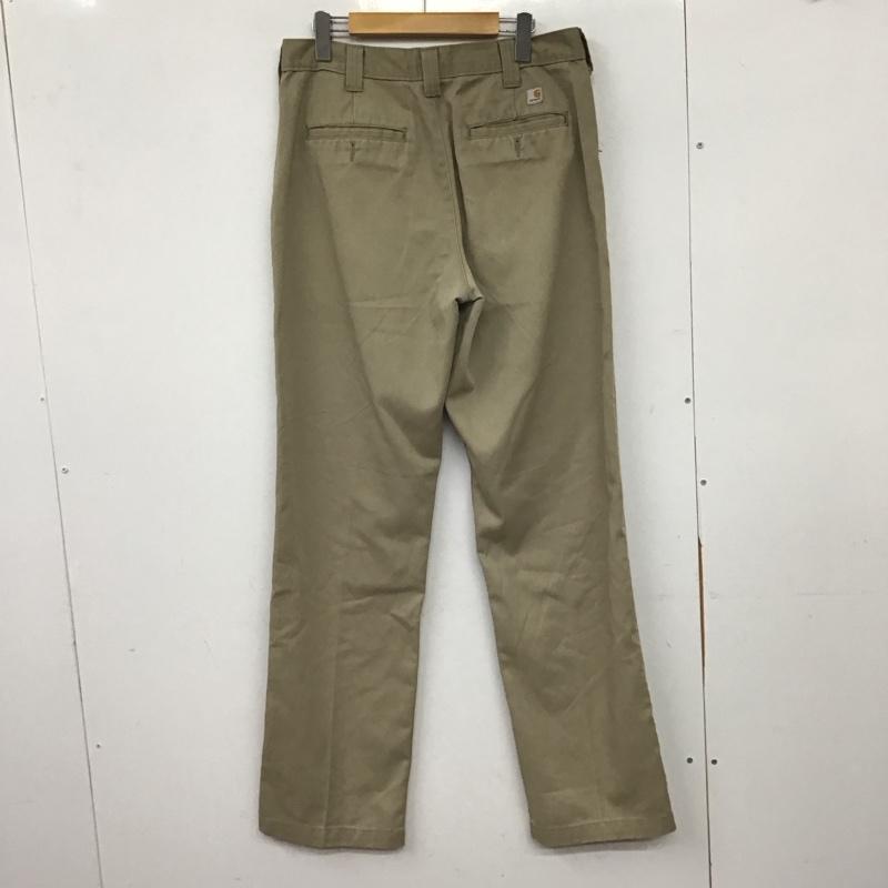カーハート Carhartt パンツ ワークパンツ、ペインターパンツ ワークパンツ ワイドパンツ カジュアルパンツ ロゴ、文字 ベージュ / ベージュ / beige メンズ USED 古着 中古 10155363