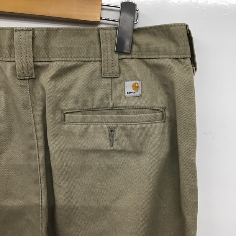 カーハート Carhartt パンツ ワークパンツ、ペインターパンツ ワークパンツ ワイドパンツ カジュアルパンツ ロゴ、文字 ベージュ / ベージュ / beige メンズ USED 古着 中古 10155363