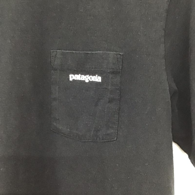 パタゴニア patagonia Tシャツ 半袖 半袖カットソー プリントTシャツ クルーネックカットソー S ロゴ、文字 ダークグレー / ダークグレー / メンズ USED 古着 中古 10155372
