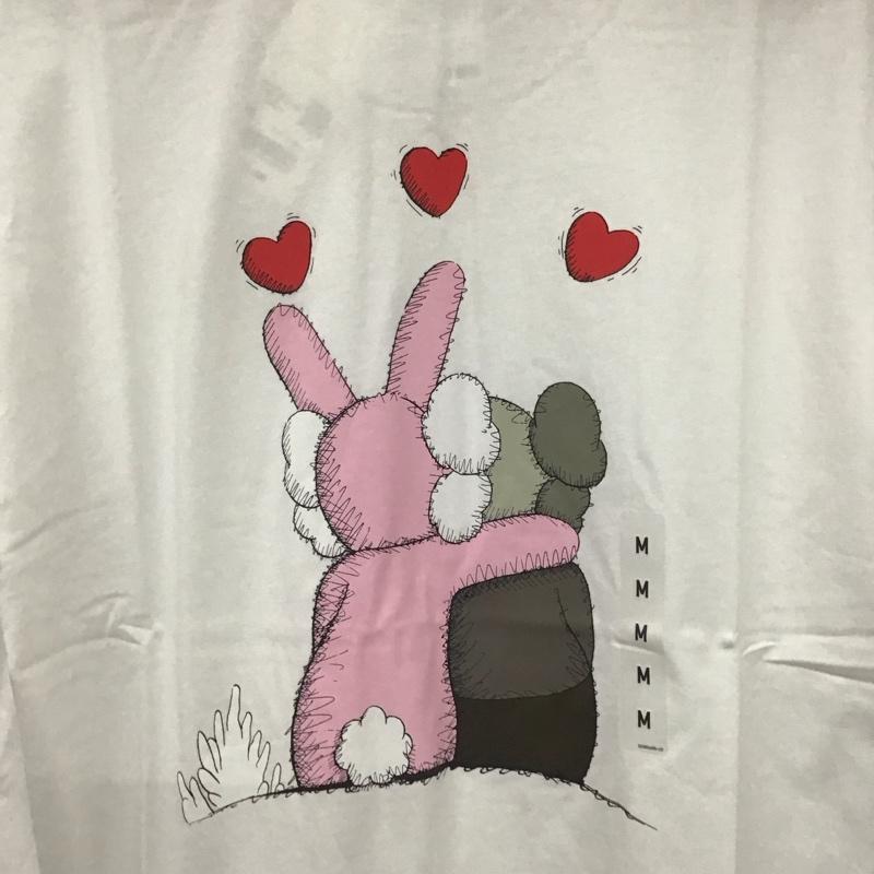 ユニクロ UNIQLO Tシャツ 半袖 半袖カットソー プリントTシャツ クルーネックカットソー M プリント 白 / ホワイト / white メンズ USED 古着 中古 10155373