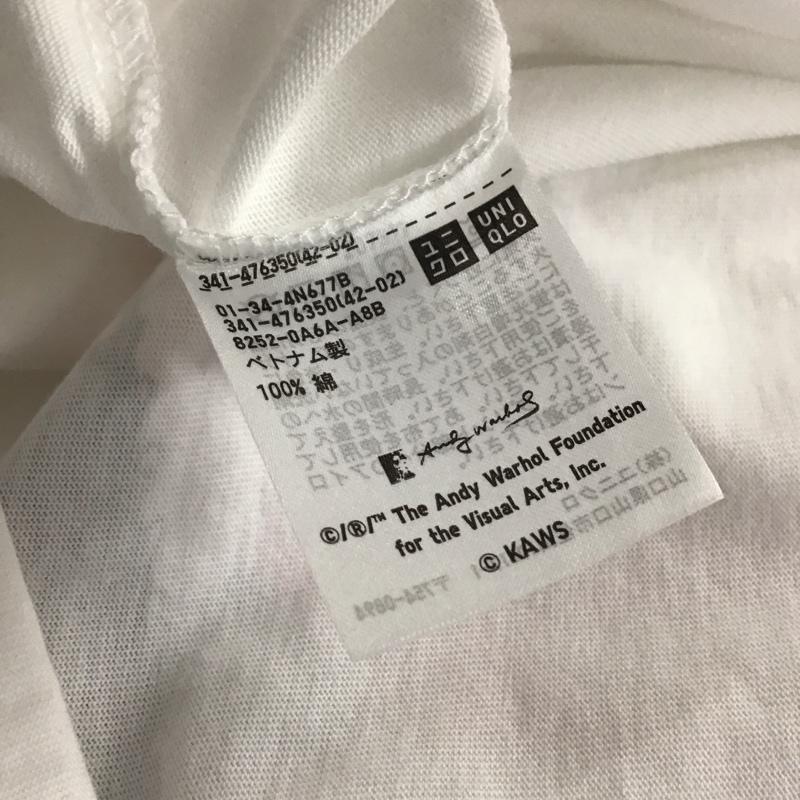 ユニクロ UNIQLO Tシャツ 半袖 半袖カットソー プリントTシャツ クルーネックカットソー M プリント 白 / ホワイト / white メンズ USED 古着 中古 10155373