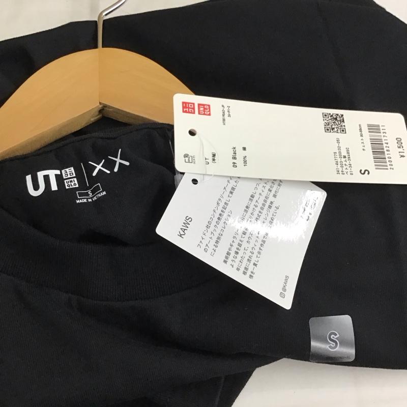 ユニクロ UNIQLO Tシャツ 半袖 半袖カットソー プリントTシャツ クルーネックカットソー S プリント 黒 / ブラック / black メンズ USED 古着 中古 10155375