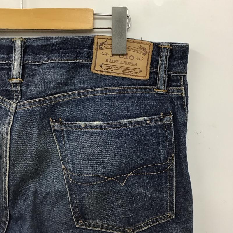 ポロラルフローレン POLO RALPH LAUREN パンツ デニム、ジーンズ デニムパンツ スリムパンツ カジュアルパンツ 32インチ 無地 インディゴ / インディゴ / Indigo メンズ USED 古着 中古 10155378