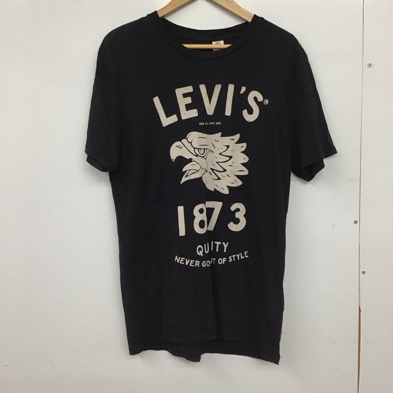 リーバイス Levi s Tシャツ 半袖 半袖カットソー プリントTシャツ クルーネックカットソー M プリント 黒 / ブラック / black メンズ USED 古着 中古 10155379