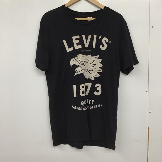 リーバイス Levi s Tシャツ 半袖 半袖カットソー プリントTシャツ クルーネックカットソー M プリント 黒 / ブラック / black メンズ USED 古着 中古 10155379