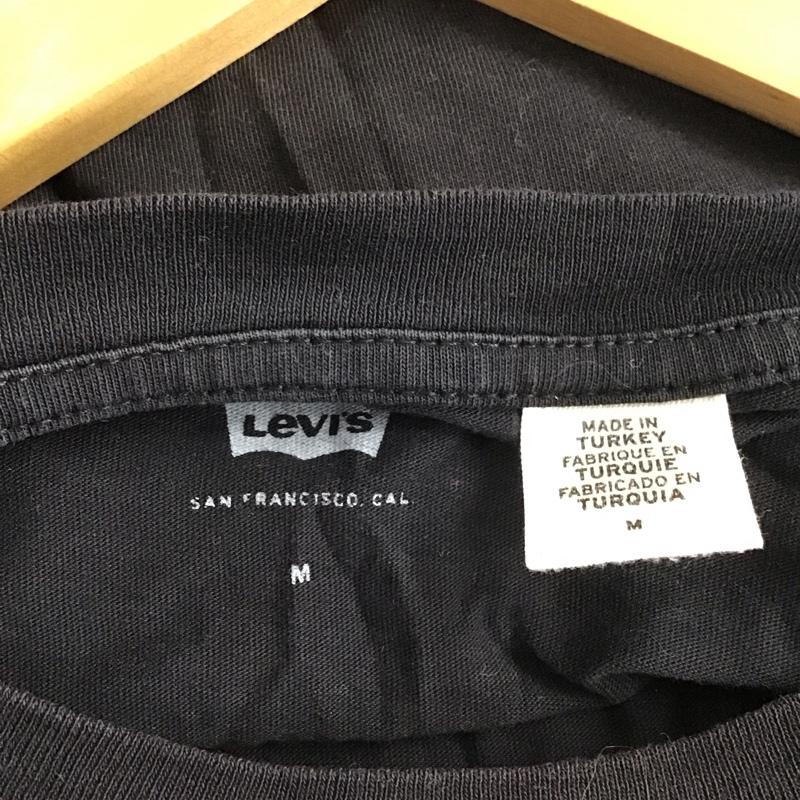 リーバイス Levi s Tシャツ 半袖 半袖カットソー プリントTシャツ クルーネックカットソー M プリント 黒 / ブラック / black メンズ USED 古着 中古 10155379
