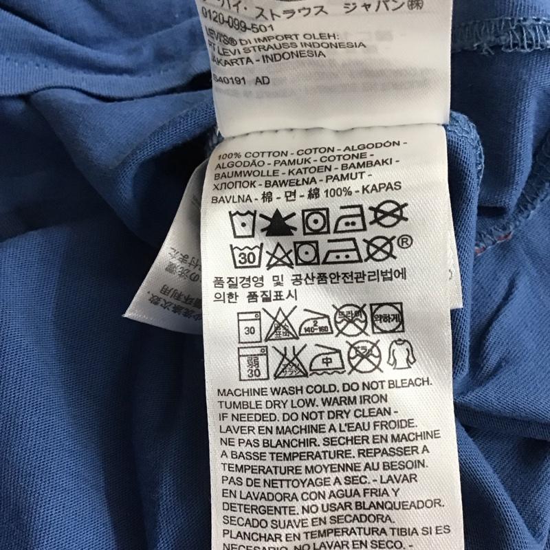 リーバイス Levi s Tシャツ 半袖 半袖カットソー プリントTシャツ クルーネックカットソー M ロゴ、文字 青 / ブルー / blue メンズ USED 古着 中古 10155380