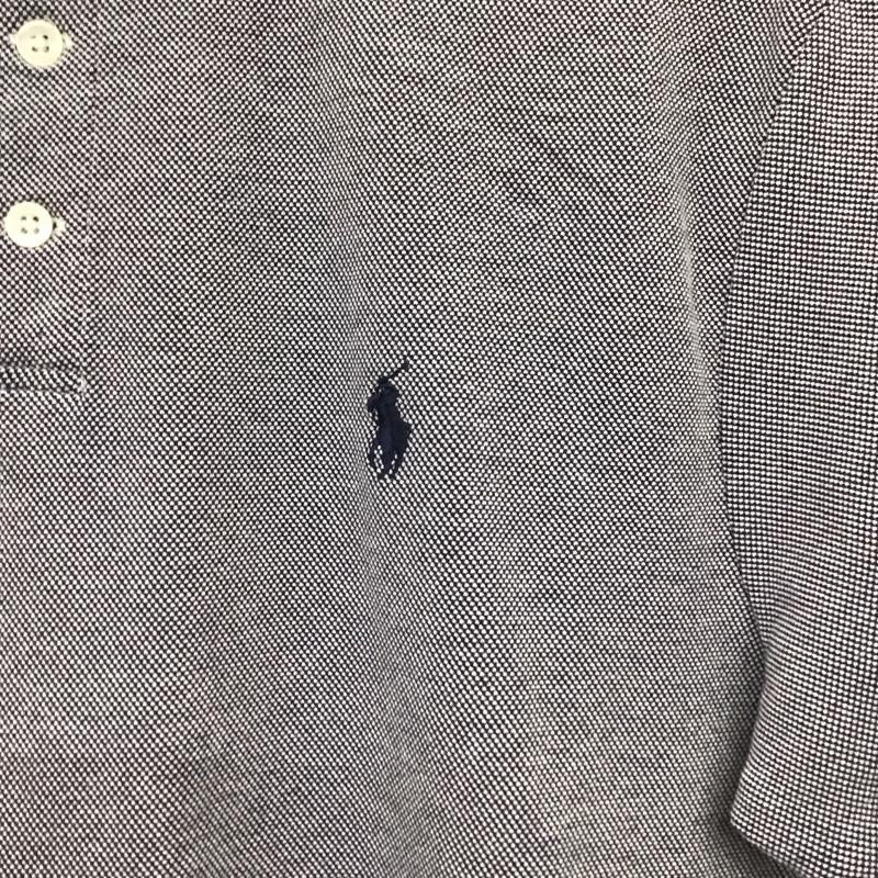 ポロラルフローレン POLO RALPH LAUREN ポロシャツ 半袖 半袖ポロシャツ カラーシャツ 半袖カットソー M ロゴ、文字 白 / ホワイト / white X 灰 / グレー / gray X 紺 / ネイビー / navy メンズ USED 古着 中古 10155381