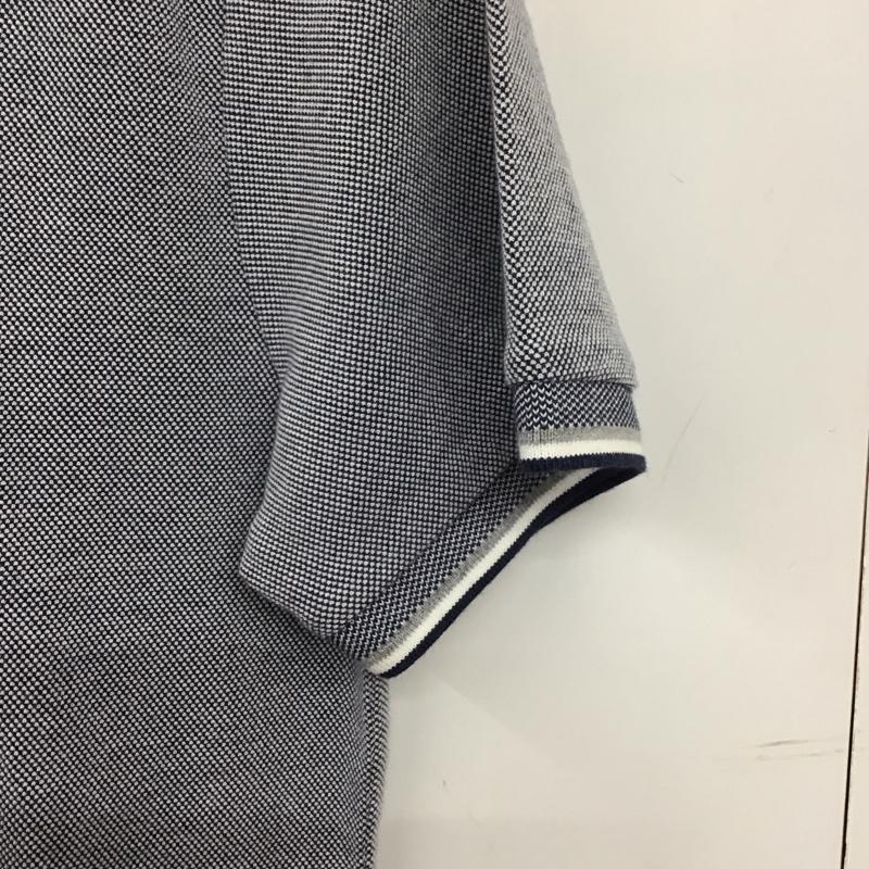 ポロラルフローレン POLO RALPH LAUREN ポロシャツ 半袖 半袖ポロシャツ カラーシャツ 半袖カットソー M ロゴ、文字 白 / ホワイト / white X 灰 / グレー / gray X 紺 / ネイビー / navy メンズ USED 古着 中古 10155381