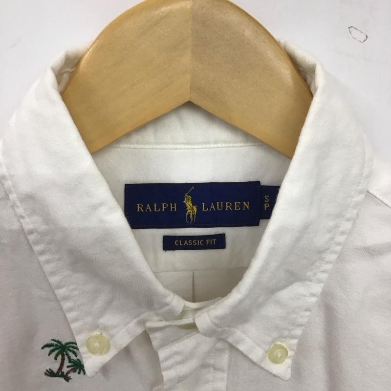 ラルフローレン RALPHLAUREN シャツ、ブラウス 半袖 半袖シャツ 刺繍シャツ ポケットシャツ S 刺繍 白 / ホワイト / white メンズ USED 古着 中古 10155383