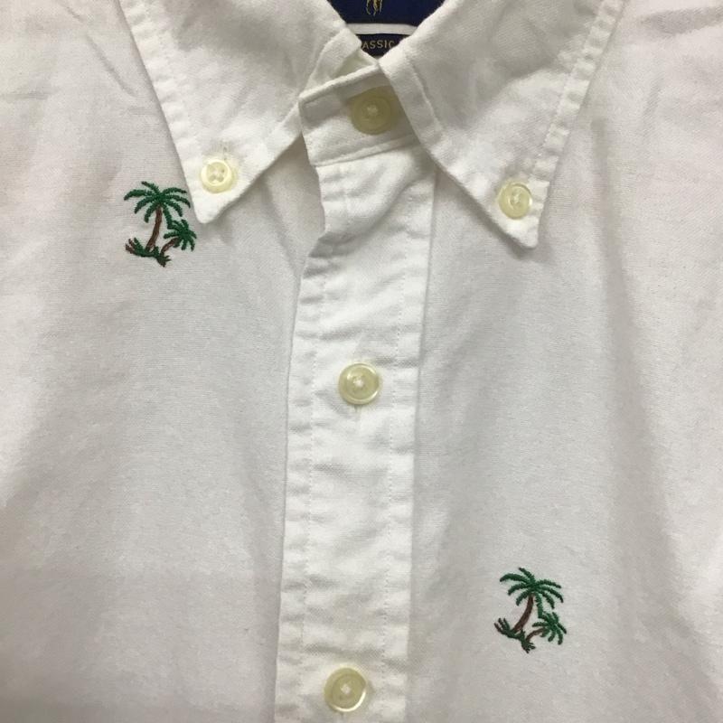 ラルフローレン RALPHLAUREN シャツ、ブラウス 半袖 半袖シャツ 刺繍シャツ ポケットシャツ S 刺繍 白 / ホワイト / white メンズ USED 古着 中古 10155383