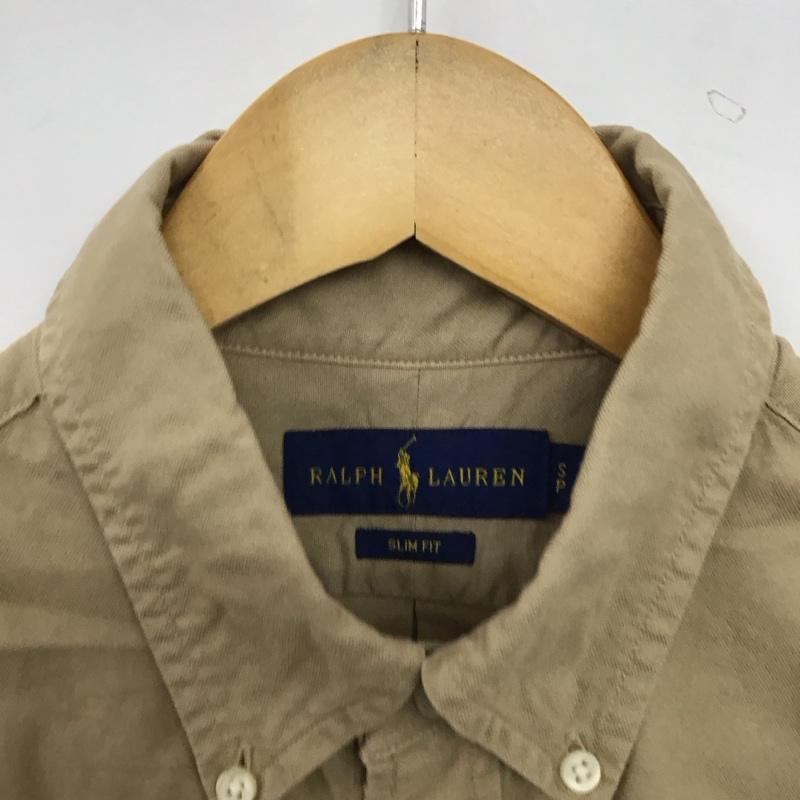 ラルフローレン RALPHLAUREN シャツ、ブラウス 半袖 半袖シャツ 無地シャツ ボタンダウンシャツ S ロゴ、文字 ベージュ / ベージュ / beige メンズ USED 古着 中古 10155384