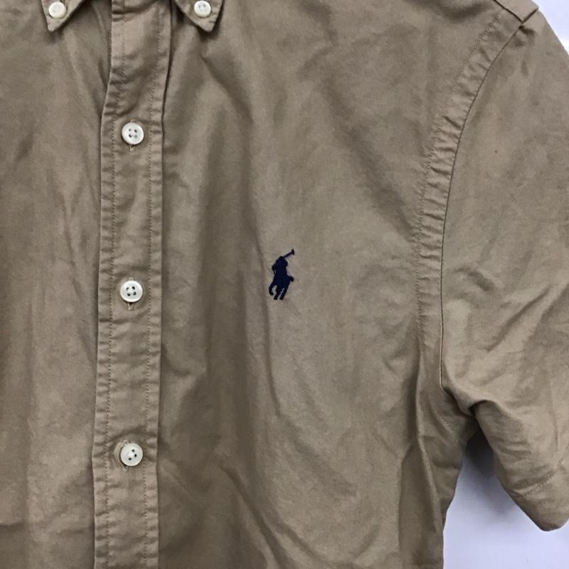 ラルフローレン RALPHLAUREN シャツ、ブラウス 半袖 半袖シャツ 無地シャツ ボタンダウンシャツ S ロゴ、文字 ベージュ / ベージュ / beige メンズ USED 古着 中古 10155384