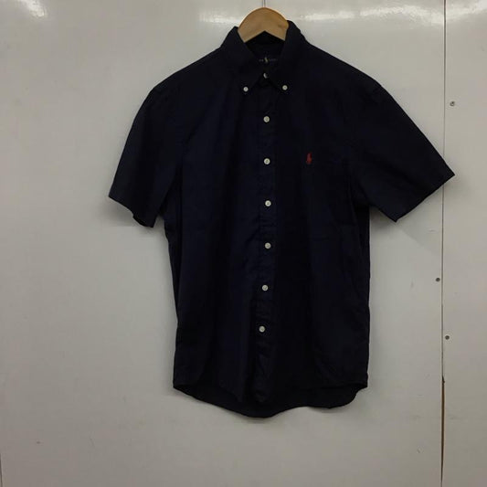 ラルフローレン RALPHLAUREN シャツ、ブラウス 半袖 半袖シャツ 無地シャツ S ロゴ、文字 紺 / ネイビー / navy メンズ USED 古着 中古 10155385