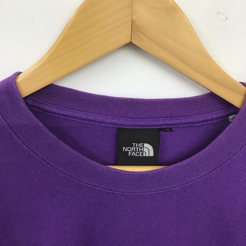 ザノースフェイス THE NORTH FACE カットソー 長袖 nt82034 長袖Tシャツ プリントTシャツ クルーネック M ロゴ、文字 紫 / パープル / purple メンズ USED 古着 中古 10155386