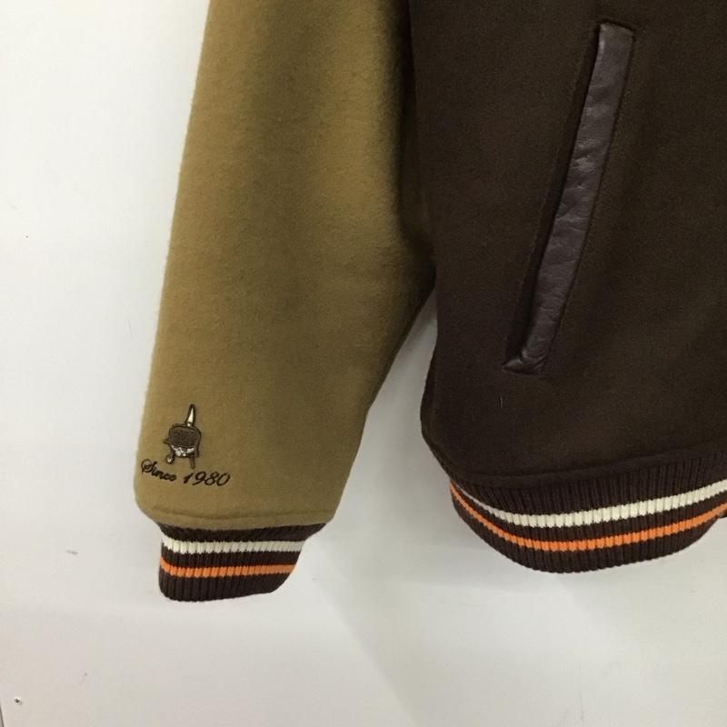 ステューシー STUSSY ジャケット、上着 ジャンパー、ブルゾン スタジャン アウター 前ボタン M ロゴ、文字 茶 / ブラウン / brown メンズ USED 古着 中古 10155387