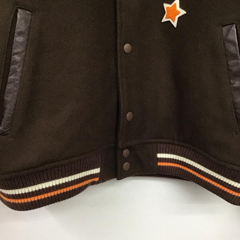 ステューシー STUSSY ジャケット、上着 ジャンパー、ブルゾン スタジャン アウター 前ボタン M ロゴ、文字 茶 / ブラウン / brown メンズ USED 古着 中古 10155387