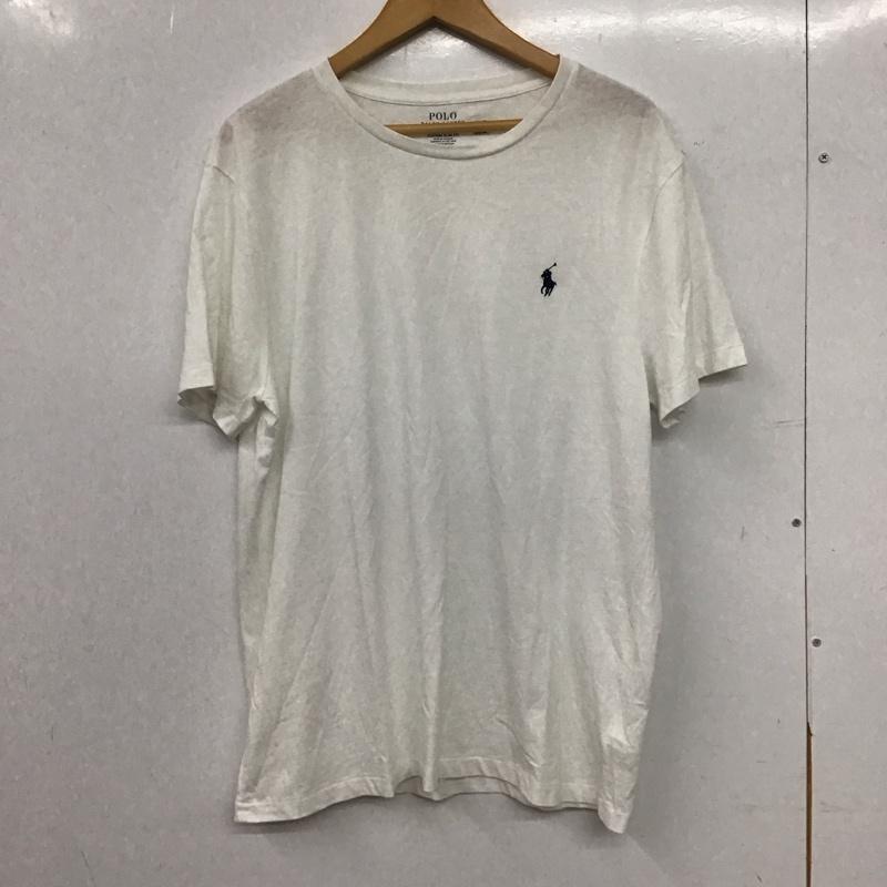 ポロラルフローレン POLO RALPH LAUREN Tシャツ 半袖 半袖カットソー プリントTシャツ クルーネックカットソー L ロゴ、文字 白 / ホワイト / white メンズ USED 古着 中古 10155389
