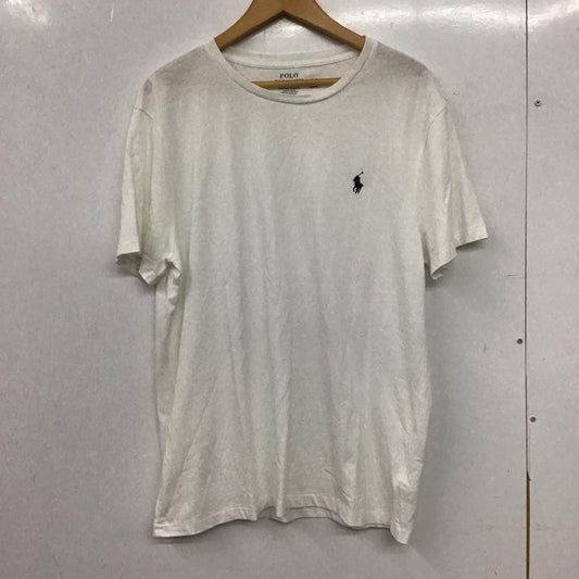 ポロラルフローレン POLO RALPH LAUREN Tシャツ 半袖 半袖カットソー プリントTシャツ クルーネックカットソー L ロゴ、文字 白 / ホワイト / white メンズ USED 古着 中古 10155389