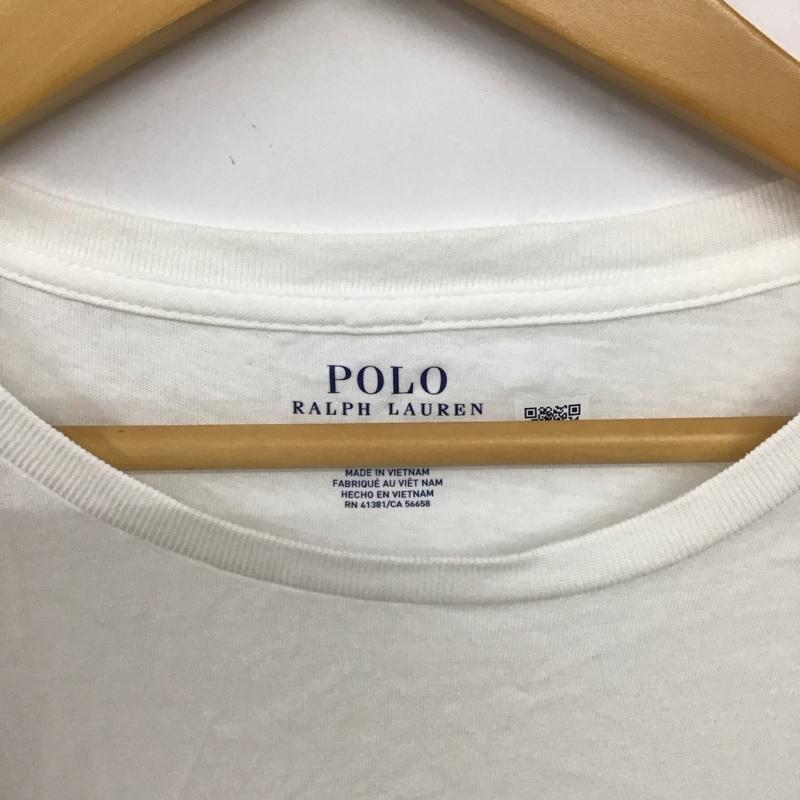 ポロラルフローレン POLO RALPH LAUREN Tシャツ 半袖 半袖カットソー プリントTシャツ クルーネックカットソー L ロゴ、文字 白 / ホワイト / white メンズ USED 古着 中古 10155389