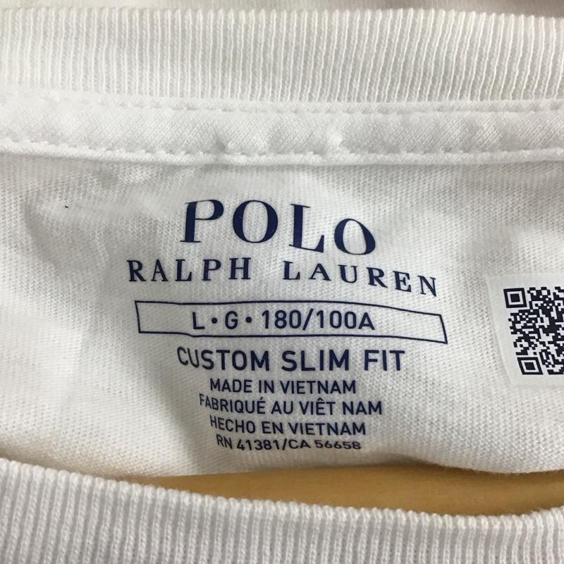 ポロラルフローレン POLO RALPH LAUREN Tシャツ 半袖 半袖カットソー プリントTシャツ クルーネックカットソー L ロゴ、文字 白 / ホワイト / white メンズ USED 古着 中古 10155389