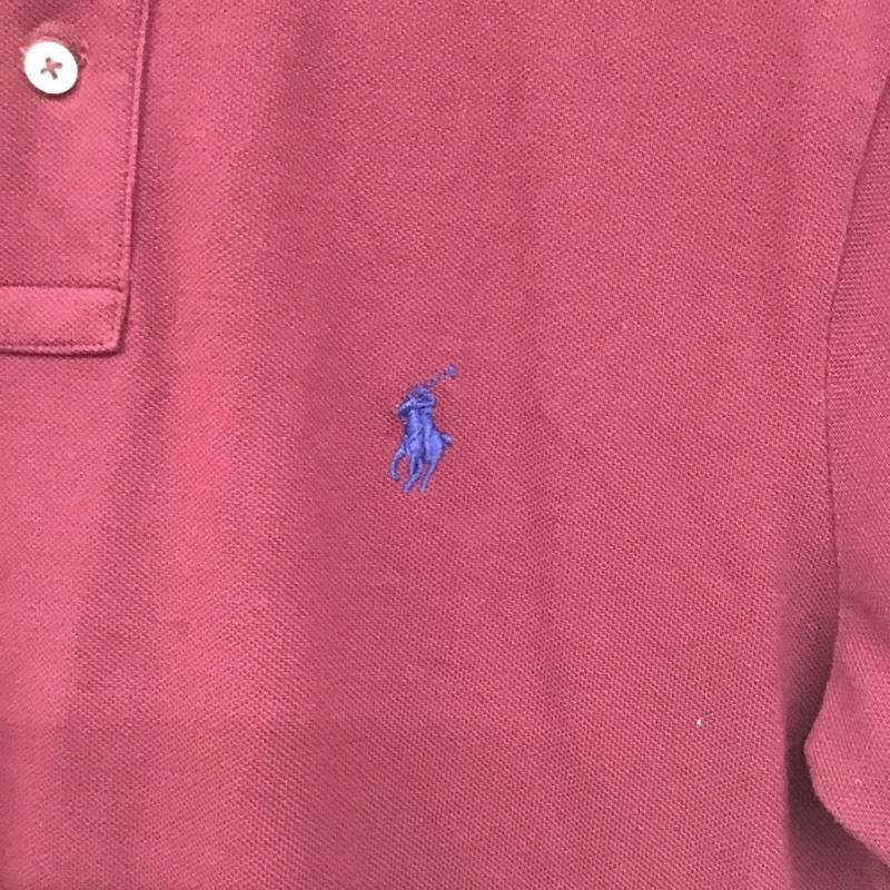 ポロラルフローレン POLO RALPH LAUREN ポロシャツ 半袖 半袖ポロシャツ カラーシャツ 半袖カットソー M ロゴ、文字 えんじ / ワインレッド / dark red メンズ USED 古着 中古 10155390