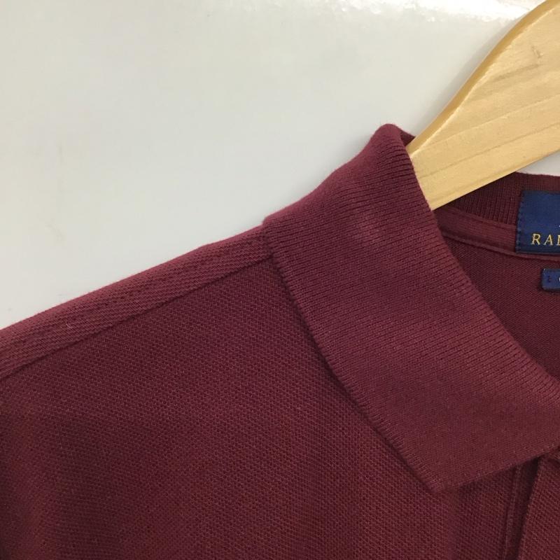 ポロラルフローレン POLO RALPH LAUREN ポロシャツ 半袖 半袖ポロシャツ カラーシャツ 半袖カットソー M ロゴ、文字 えんじ / ワインレッド / dark red メンズ USED 古着 中古 10155390