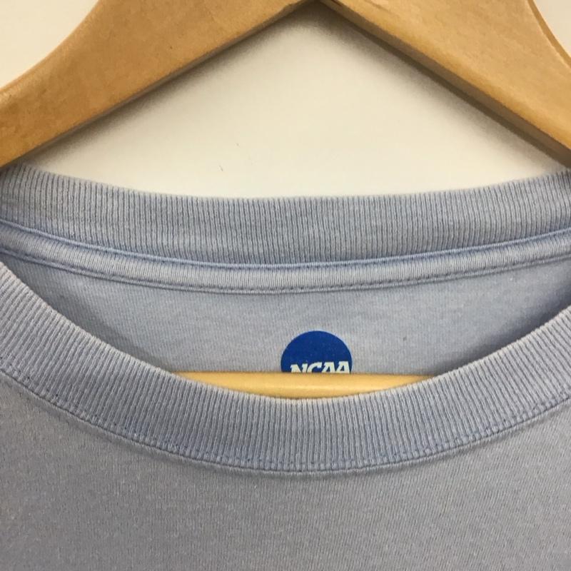 古着 USED Tシャツ 半袖 半袖カットソー プリントTシャツ クルーネックカットソー L ロゴ、文字 水色 / ライトブルー / メンズ USED 古着 中古 10155394
