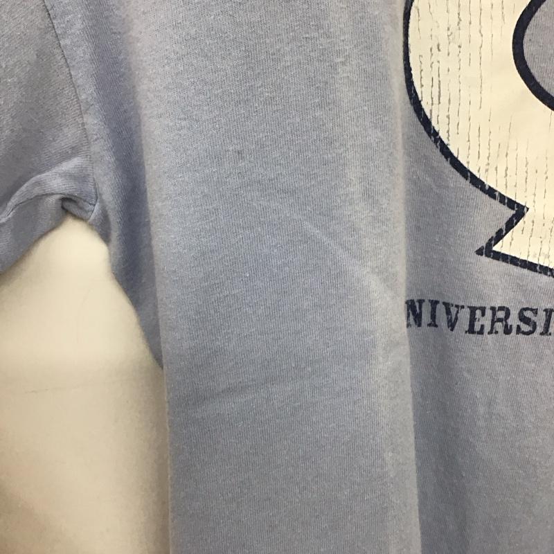古着 USED Tシャツ 半袖 半袖カットソー プリントTシャツ クルーネックカットソー L ロゴ、文字 水色 / ライトブルー / メンズ USED 古着 中古 10155394