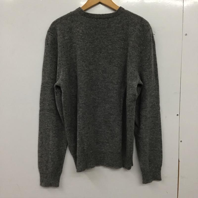 ポロラルフローレン POLO RALPH LAUREN ニット、セーター 長袖 長袖ニットカットソー クルーネック セーター M ロゴ、文字 灰 / グレー / gray メンズ USED 古着 中古 10155396