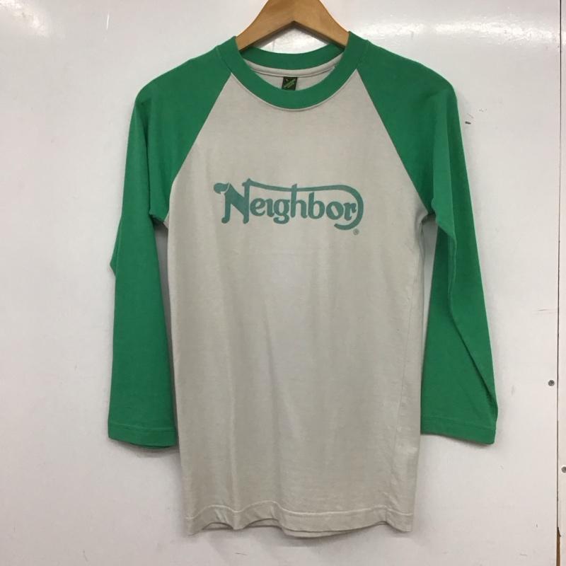 ネイバーフッド NEIGHBORHOOD カットソー 長袖 長袖カットソー プリントカットソー ラグラン ロゴ、文字 緑 / グリーン / green メンズ USED 古着 中古 10155402