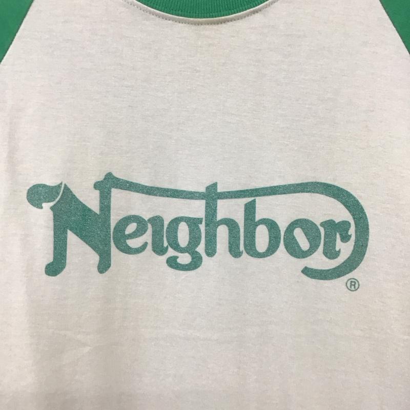 ネイバーフッド NEIGHBORHOOD カットソー 長袖 長袖カットソー プリントカットソー ラグラン ロゴ、文字 緑 / グリーン / green メンズ USED 古着 中古 10155402