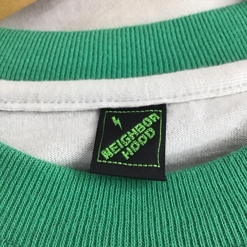 ネイバーフッド NEIGHBORHOOD カットソー 長袖 長袖カットソー プリントカットソー ラグラン ロゴ、文字 緑 / グリーン / green メンズ USED 古着 中古 10155402
