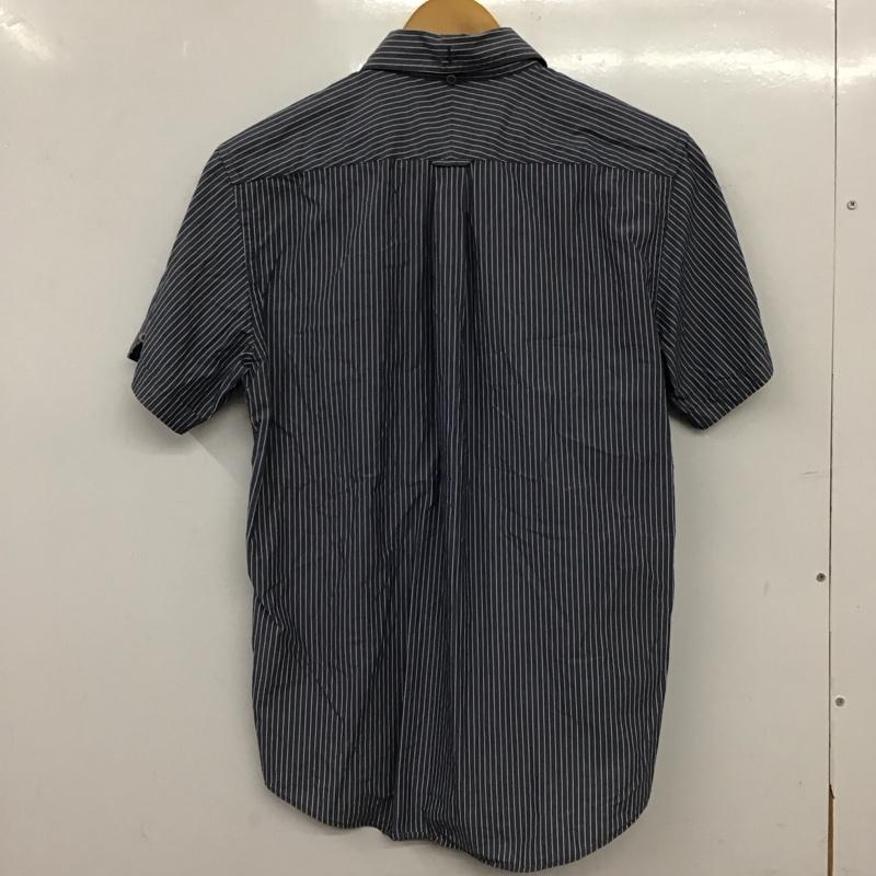 デラックス DELUXE シャツ、ブラウス 半袖 半袖シャツ ストライプシャツ M ストライプ 紺 / ネイビー / navy メンズ USED 古着 中古 10155403