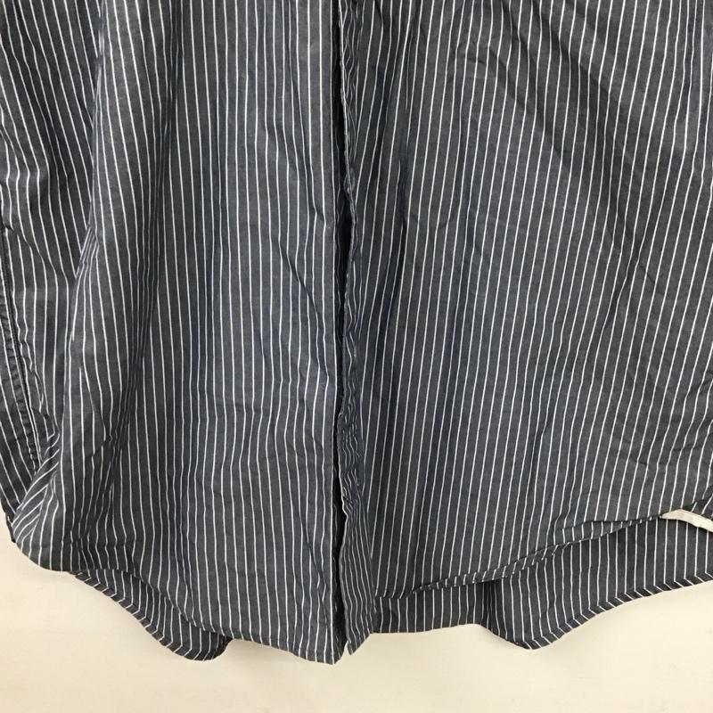 デラックス DELUXE シャツ、ブラウス 半袖 半袖シャツ ストライプシャツ M ストライプ 紺 / ネイビー / navy メンズ USED 古着 中古 10155403