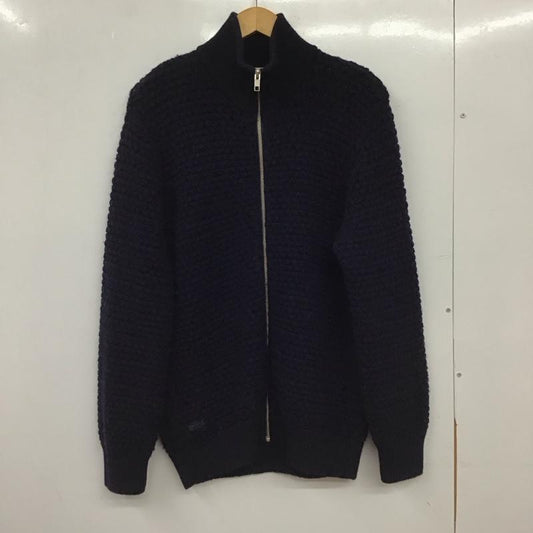 ラコステ LACOSTE カーディガン 長袖 ジップアップニットカーディガン ニットジャケット アウター 5 無地 紺 / ネイビー / navy メンズ USED 古着 中古 10155404