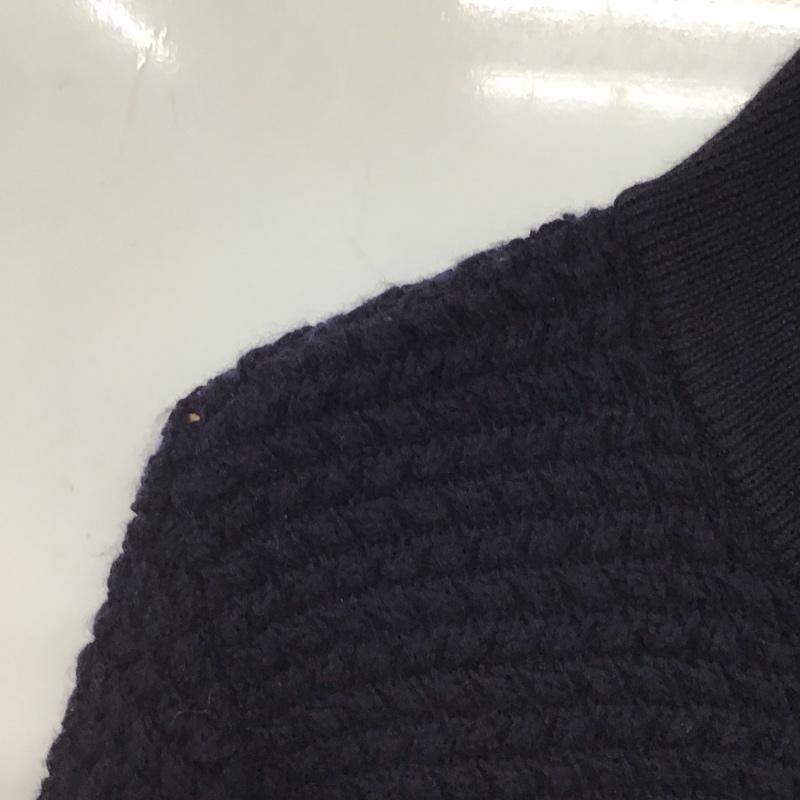 ラコステ LACOSTE カーディガン 長袖 ジップアップニットカーディガン ニットジャケット アウター 5 無地 紺 / ネイビー / navy メンズ USED 古着 中古 10155404