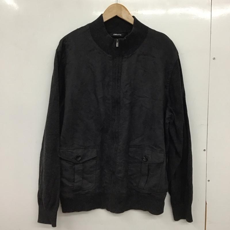 古着 USED ジャケット、上着 ジャンパー、ブルゾン ジップアップジャケット アウター 古着 L 無地 ダークグレー / ダークグレー / メンズ USED 古着 中古 10155406