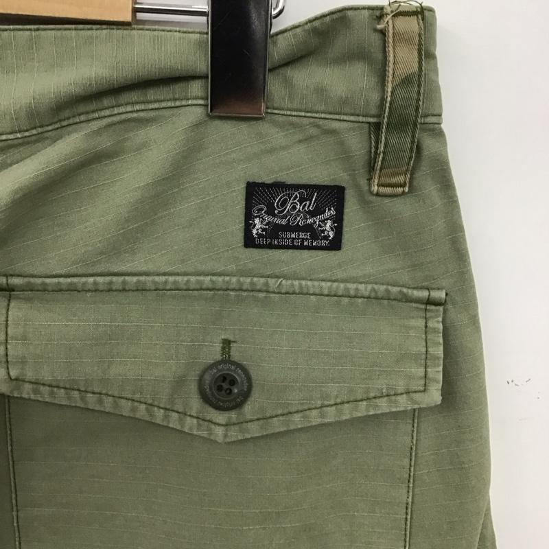 バル BAL パンツ ショートパンツ ショートパンツ ハーフパンツ カジュアルパンツ L ロゴ、文字 カーキ / カーキ / khaki メンズ USED 古着 中古 10155409