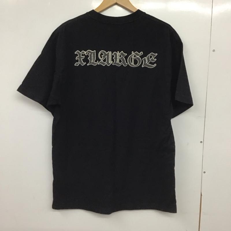 エクストララージ XLARGE Tシャツ 半袖 半袖カットソー プリントTシャツ クルーネックカットソー L ロゴ、文字 黒 / ブラック / black メンズ USED 古着 中古 10155413