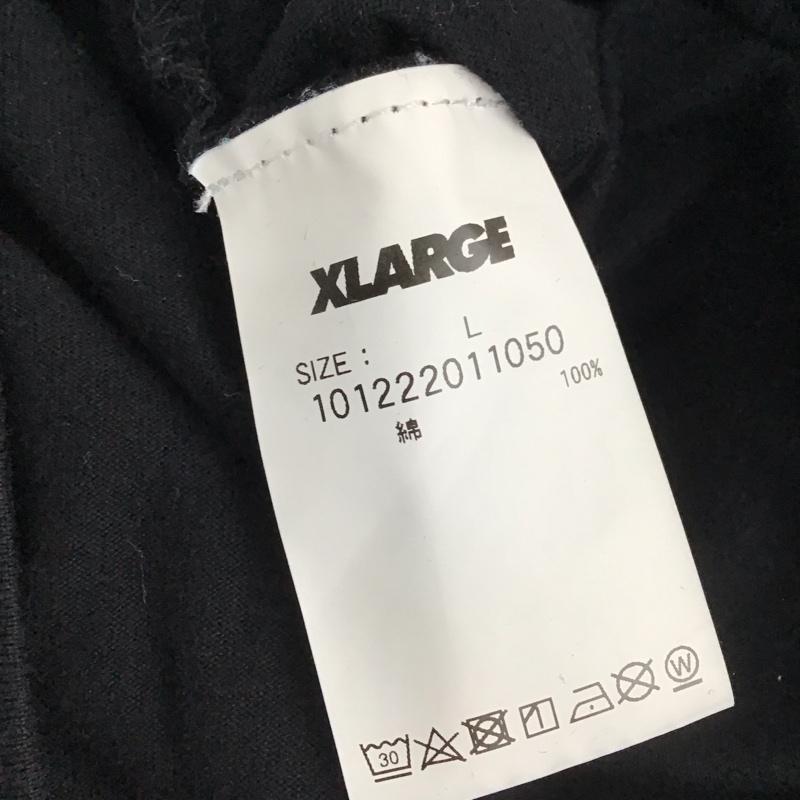 エクストララージ XLARGE Tシャツ 半袖 半袖カットソー プリントTシャツ クルーネックカットソー L ロゴ、文字 黒 / ブラック / black メンズ USED 古着 中古 10155413