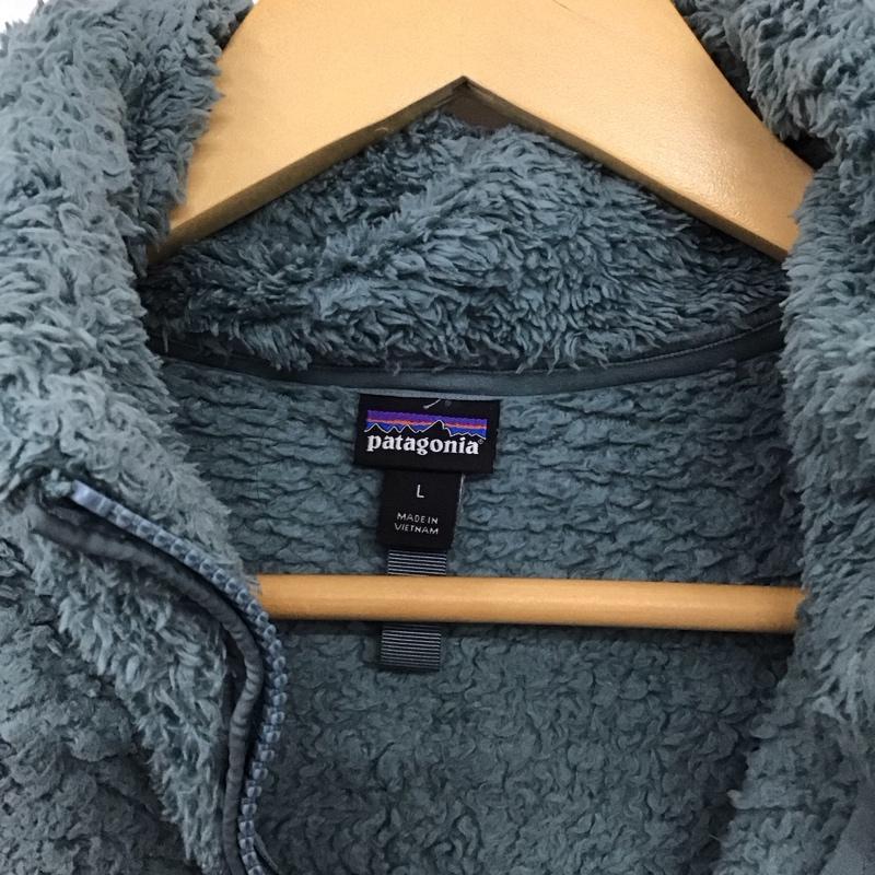 パタゴニア patagonia ジャケット、上着 ジャンパー、ブルゾン ジップアップジャケット フリースジャケット スタンドネック プルオーバー L ロゴ、文字 水色 / ライトブルー / メンズ USED 古着 中古 10155414