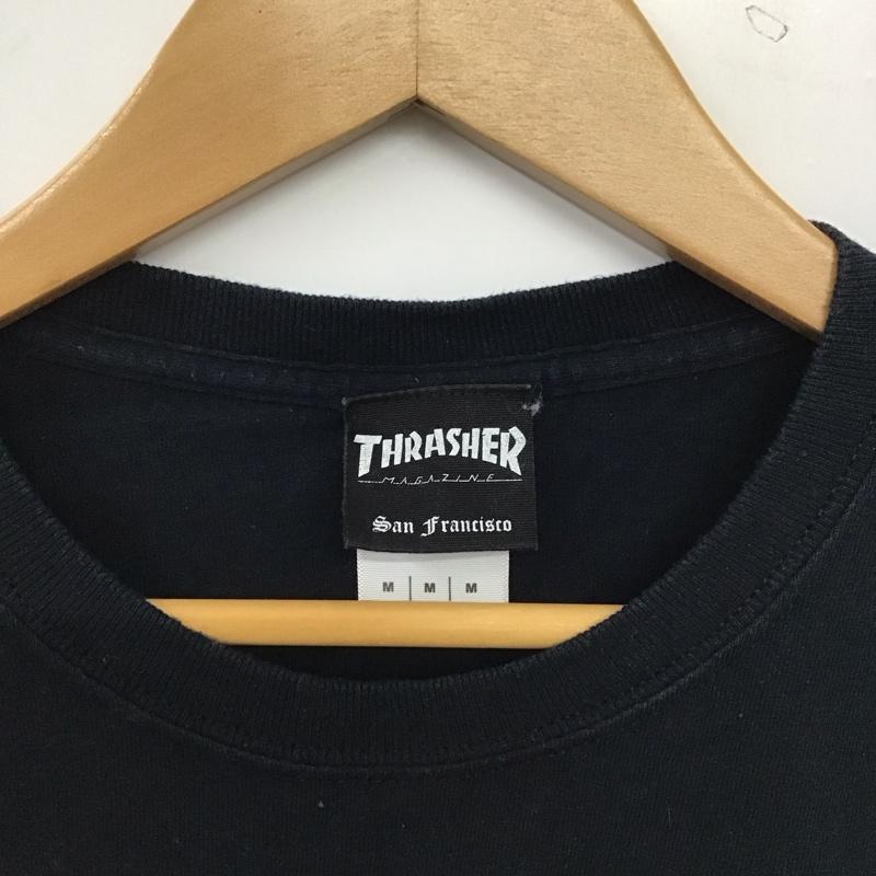 スラッシャー THRASHER Tシャツ 半袖 半袖カットソー プリントTシャツ クルーネックカットソー M ロゴ、文字 黒 / ブラック / black メンズ USED 古着 中古 10155415