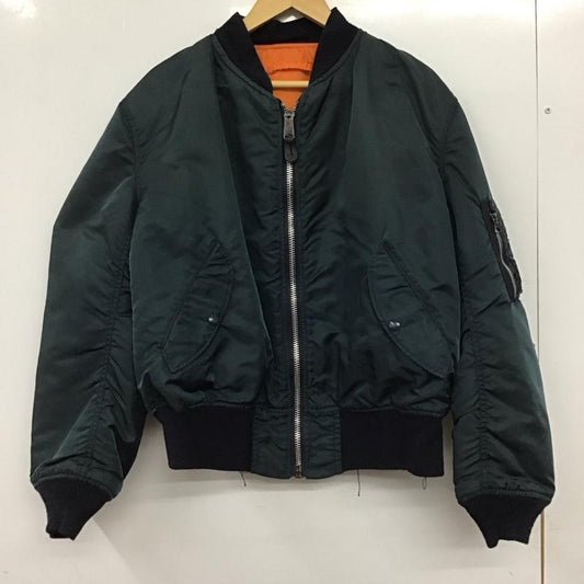 アルファインダストリー Alpha Industries ジャケット、上着 ジャンパー、ブルゾン ジップアップジャケット ナイロンジャケット アウター L 無地 紺 / ネイビー / navy メンズ USED 古着 中古 10155416