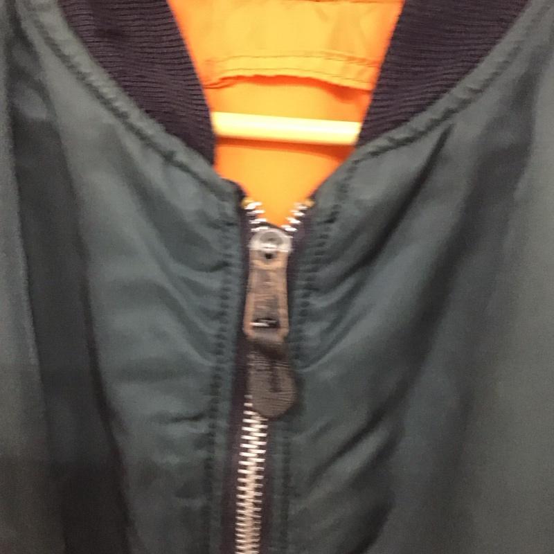 アルファインダストリー Alpha Industries ジャケット、上着 ジャンパー、ブルゾン ジップアップジャケット ナイロンジャケット アウター L 無地 紺 / ネイビー / navy メンズ USED 古着 中古 10155416