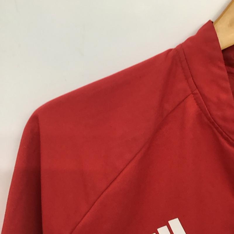 アディダス adidas ジャケット、上着 ジャンパー、ブルゾン ジップアップジャケット アウター 古着 ロゴ、文字 赤 / レッド / red メンズ USED 古着 中古 10155417