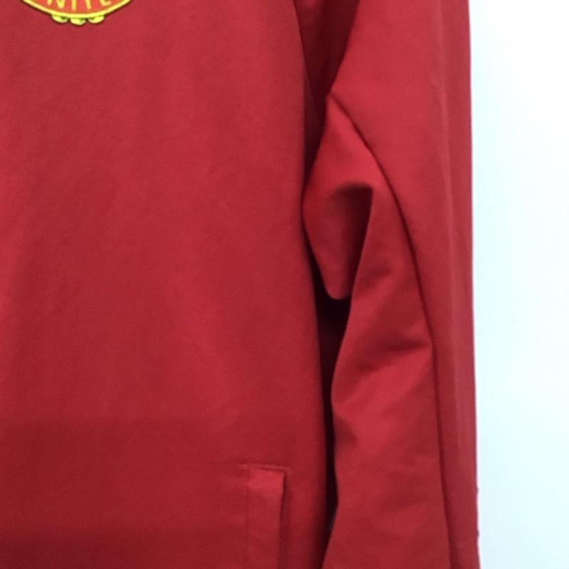 アディダス adidas ジャケット、上着 ジャンパー、ブルゾン ジップアップジャケット アウター 古着 ロゴ、文字 赤 / レッド / red メンズ USED 古着 中古 10155417