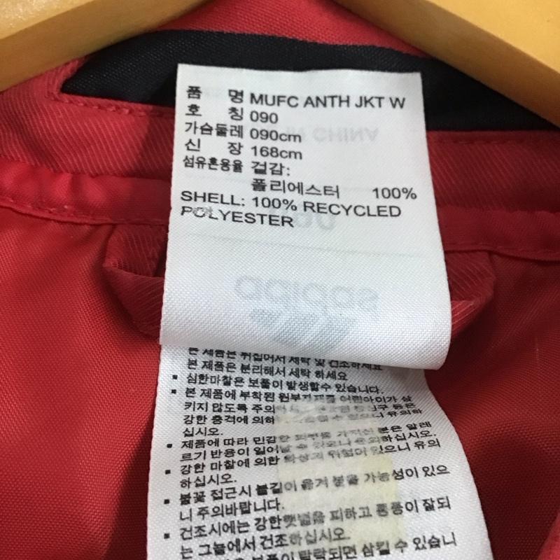 アディダス adidas ジャケット、上着 ジャンパー、ブルゾン ジップアップジャケット アウター 古着 ロゴ、文字 赤 / レッド / red メンズ USED 古着 中古 10155417